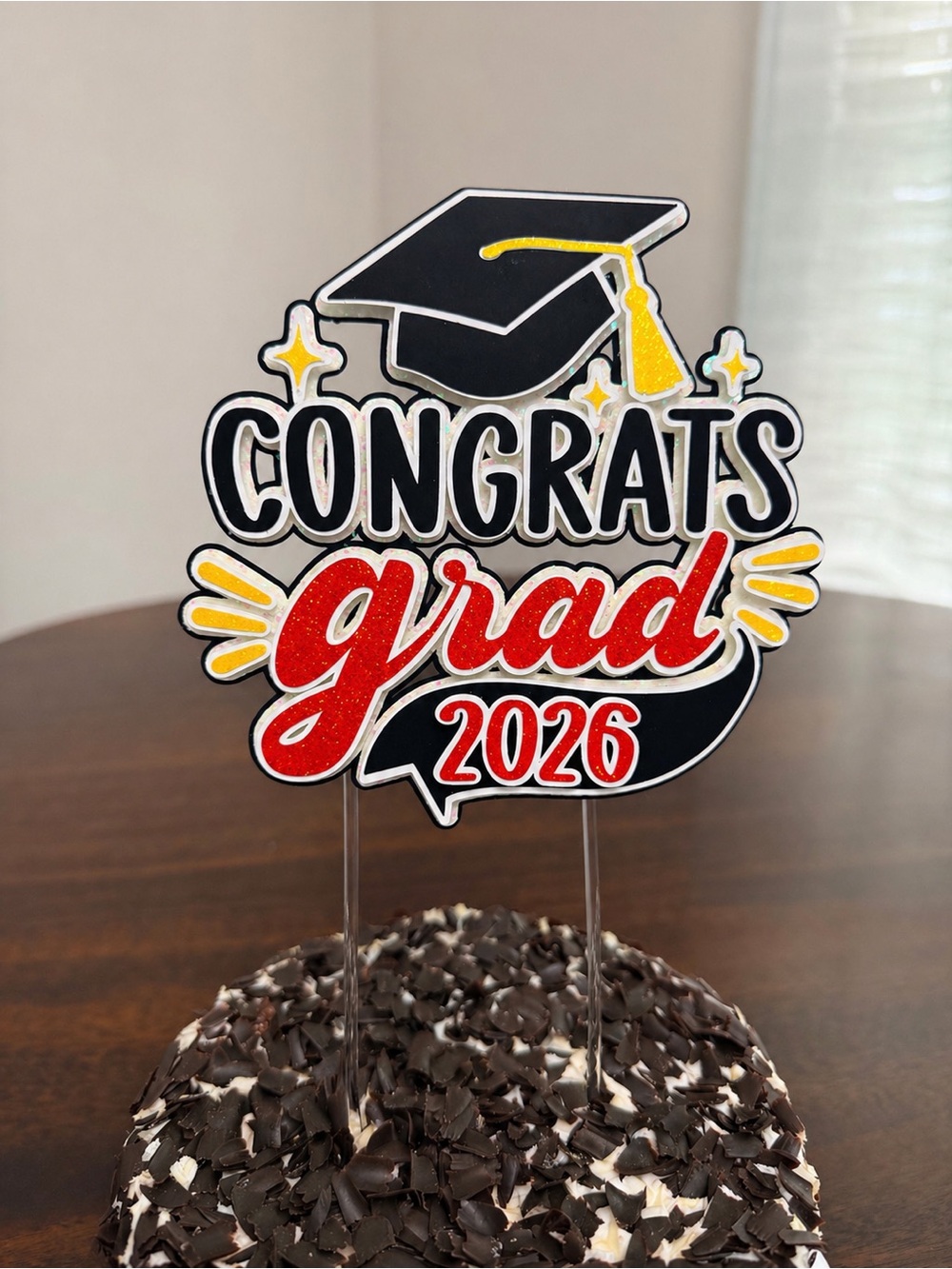 Personalized Graduation Cake Topper | Custom Grad Cap, Congrats Grad 2026 - Picture 3 of 12